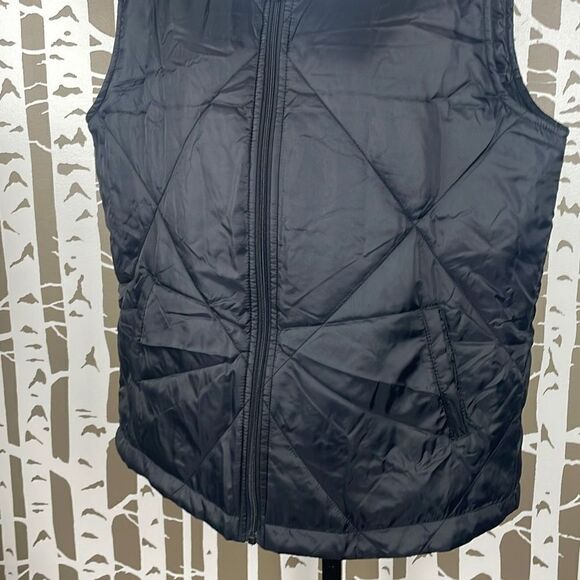 Socialite Diamond Pattern Quilted Lightweight Zip Front Vest / Liner S/M Black - Picture 5 of 7